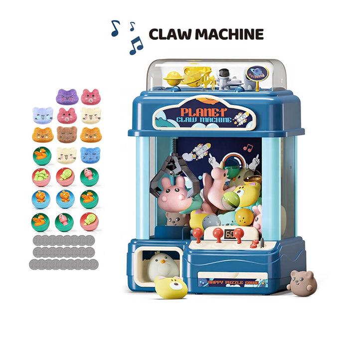 Plush toys and surprise eggs included with kids claw machine