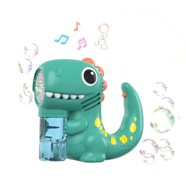 Kids Battery-Powered Dinosaur Bubble Gun for Outdoor Play