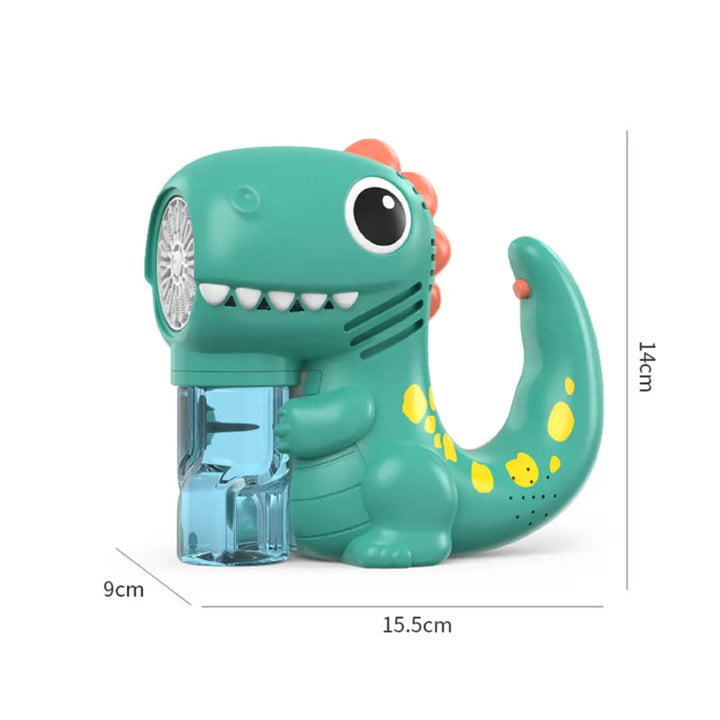 Kids Battery-Powered Dinosaur Bubble Gun for Outdoor Play