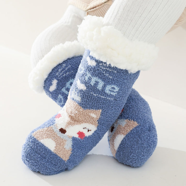 kids Fleece Sleep Socks (4-7 Years) - 3 Designs