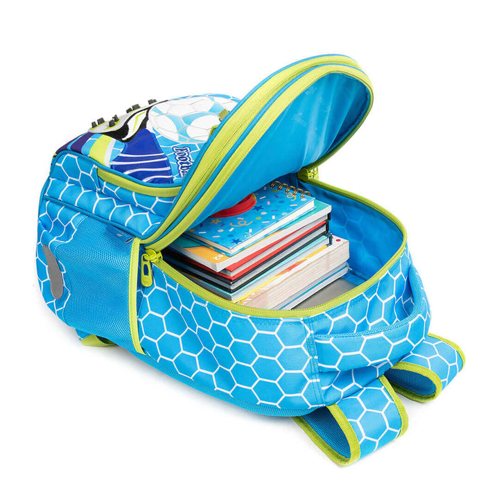 Blue and Green Soccer Backpack Combo Set