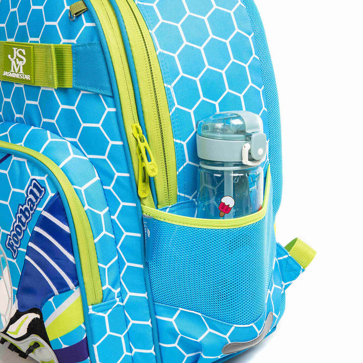 Blue and Green Soccer Backpack Combo Set