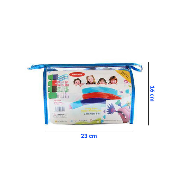 Kids art set in compact, easy-to-store packaging