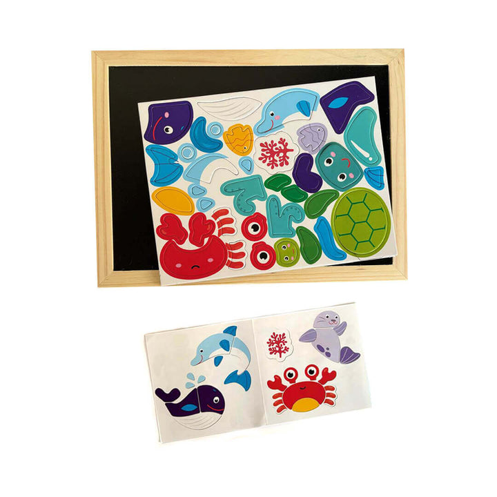 Sea life magnetic puzzle pieces for toddlers