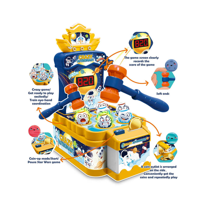 Kids Mini Electronic Attack Hammer Game - Quick Reflex Fun
