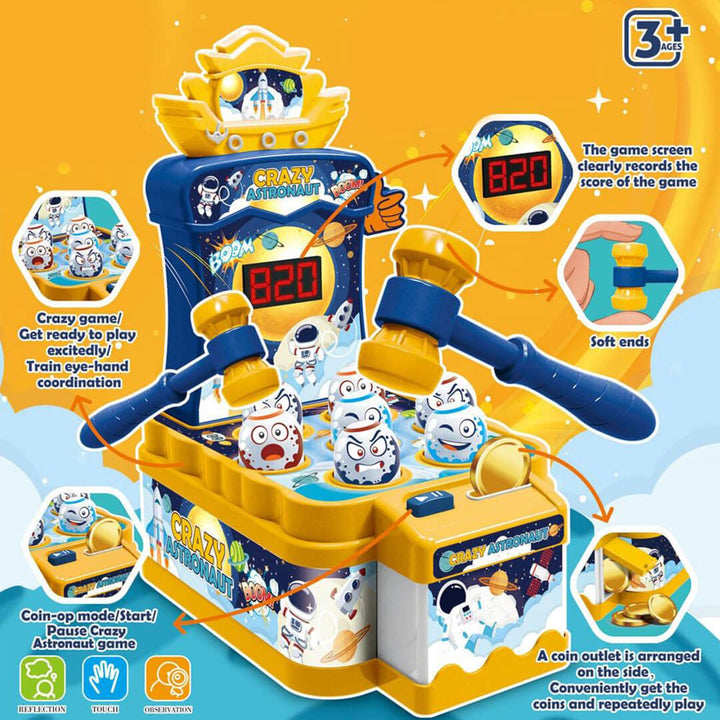 Kids Mini Electronic Attack Hammer Game - Quick Reflex Fun