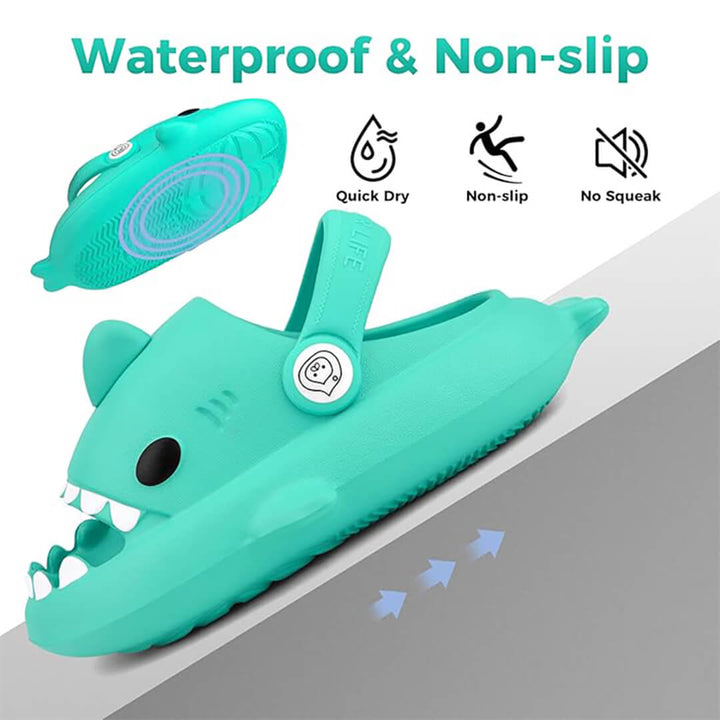 Kids Non-Slip Thick Summer Slides Sandals - Teal