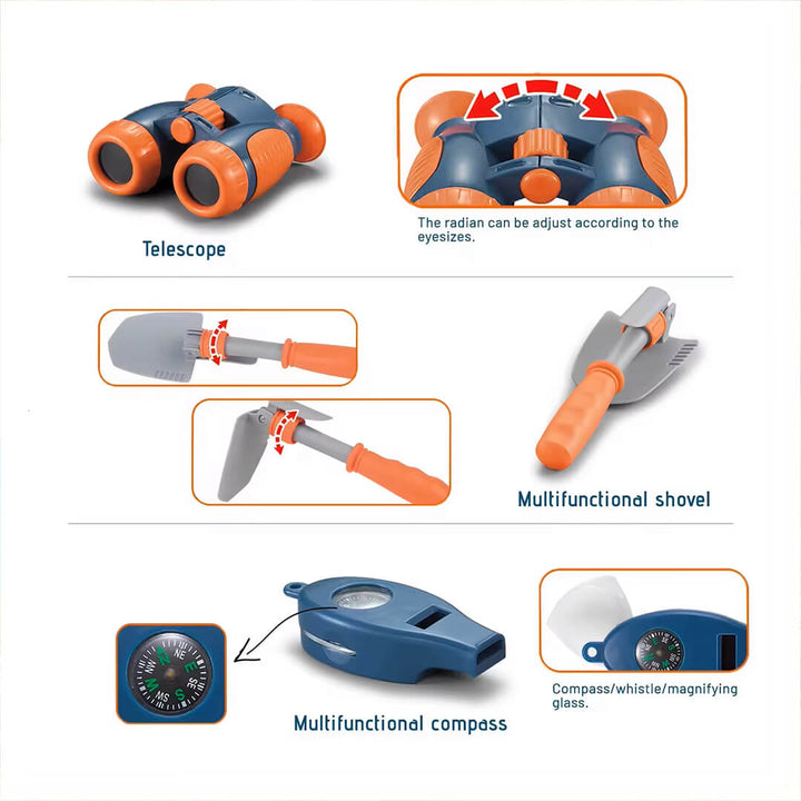 Kids Outdoor Camping Toy Set - 48-Piece Adventure Play Set