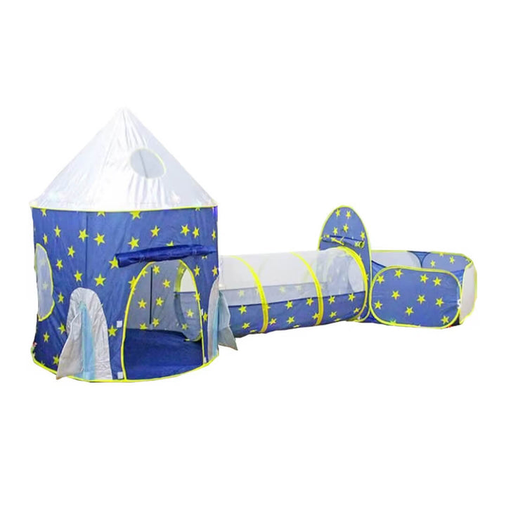 Children's 3-in-1 play tent set with star patterns 