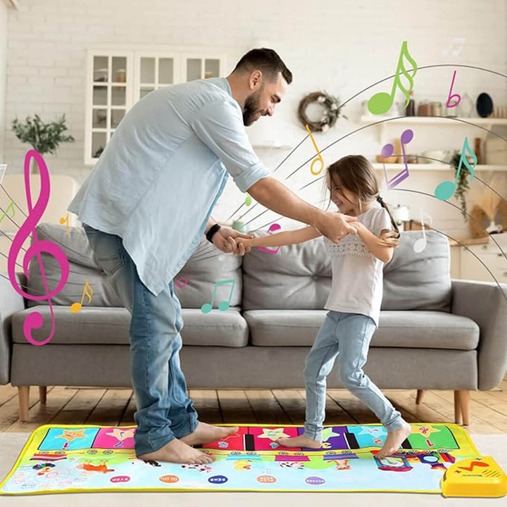 Foldable interactive keyboard mat with volume control