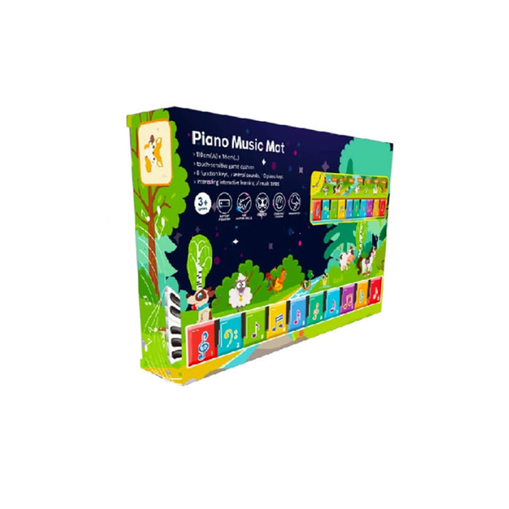 Portable piano play mat with touch and sound features