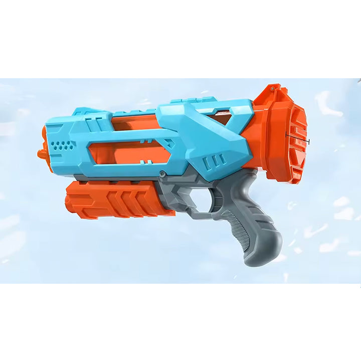 Kids Big Pump Water Gun – 1L Capacity Cyan Orange