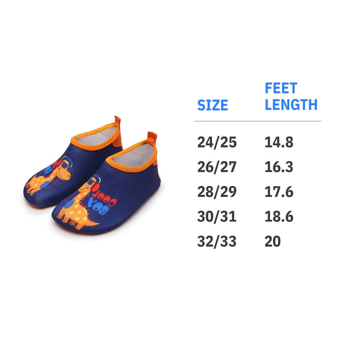 Kids Quick Dry Anti-Slip Beach & Pool Shoes - Dinosaur