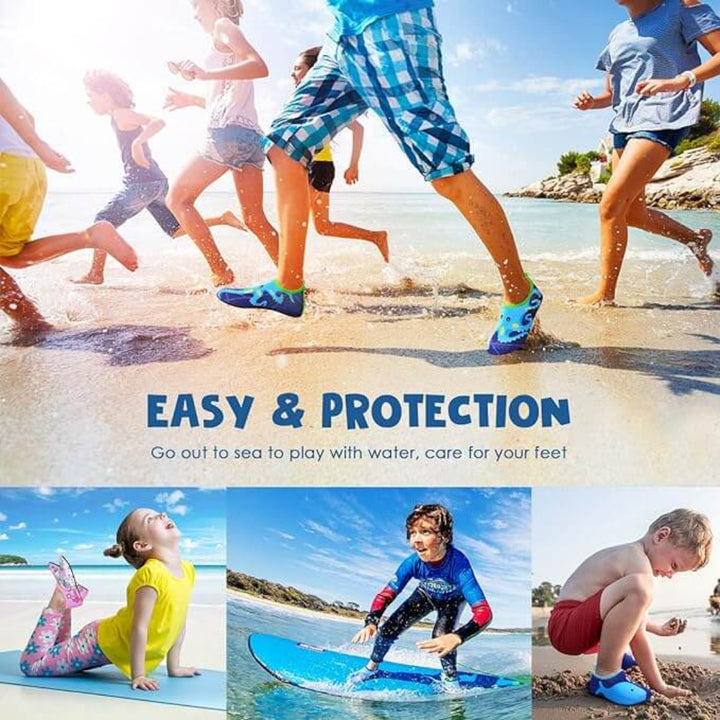 Kids Quick Dry Anti-Slip Beach & Pool Shoes - Dinosaur