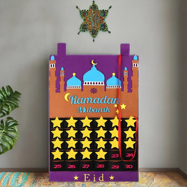 Ramadan calendar for kids with small treat compartments