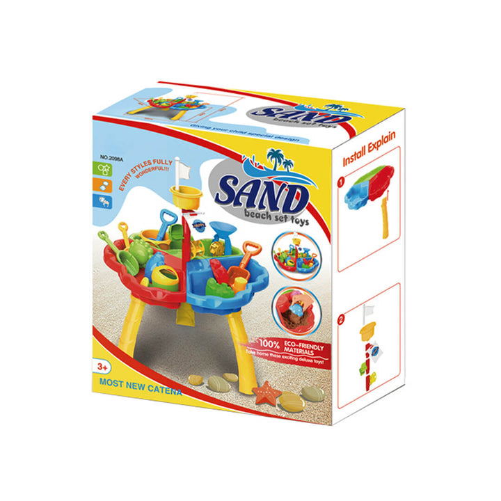 Sensory Play Table for Kids with Water & Sand Tools