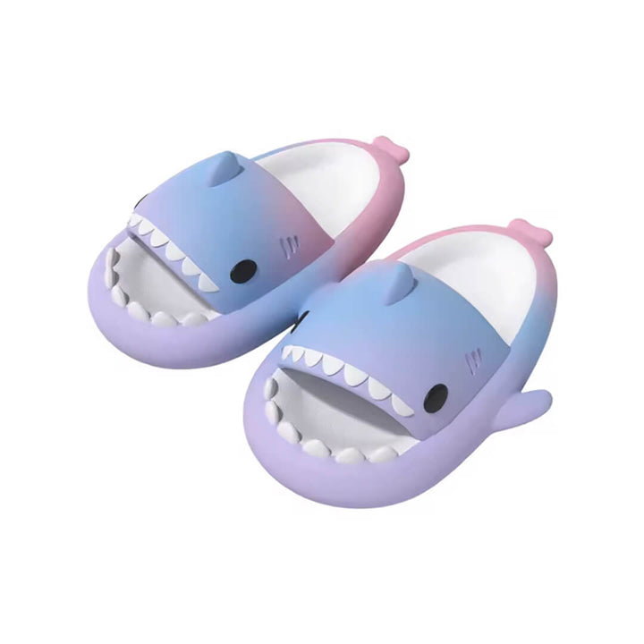 Kids' Shark Slippers – Anti Slip - Light pink & Purple