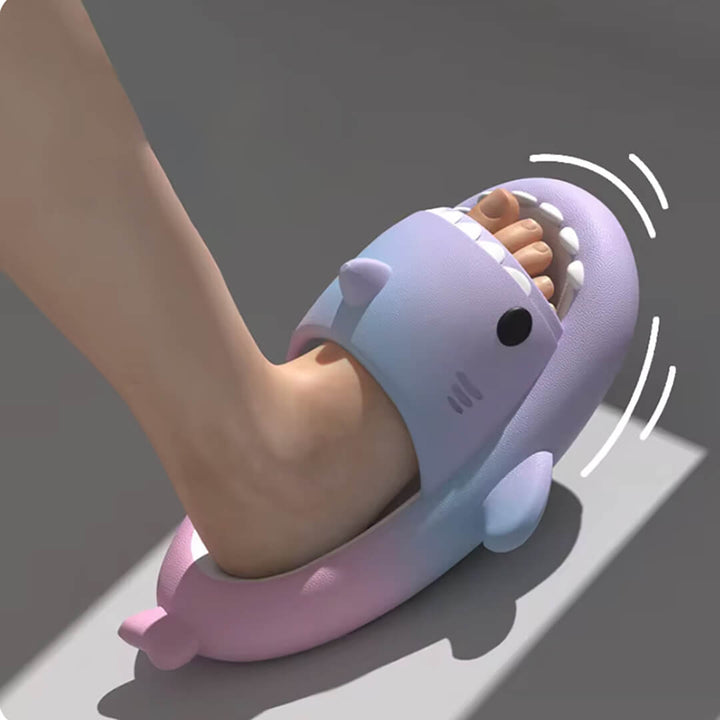 Kids' Shark Slippers – Anti Slip - Light pink & Purple