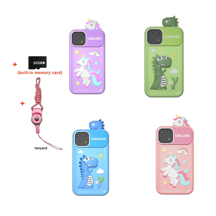 Unicorn & dinosaur smartphone toy with touchscreen and 32gb memory