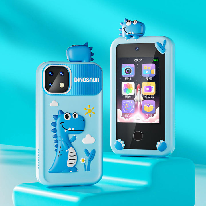 Blue Dinosaur smartphone toy with touchscreen and colorful display