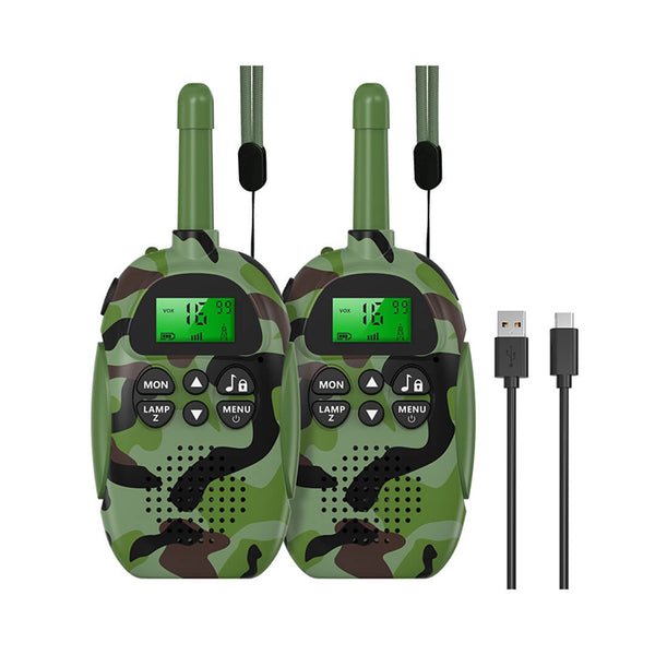 Kids Army Walkie-Talkie Set, Camouflage Green