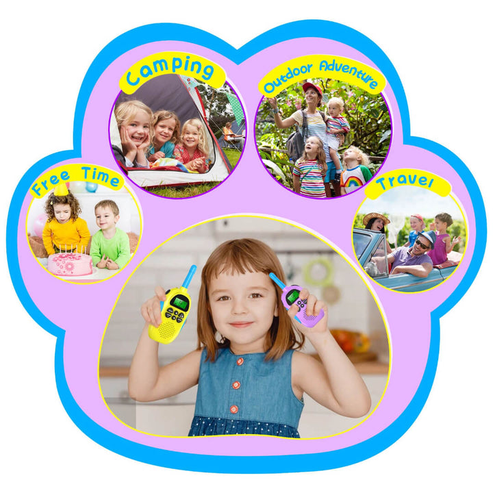 Durable kids' 2-way walkie-talkie for camping and adventure