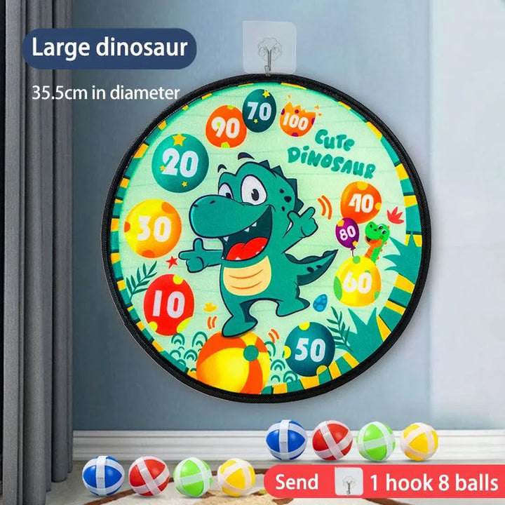 Kids Wall-Mounted Dartboard with Sticky Balls green