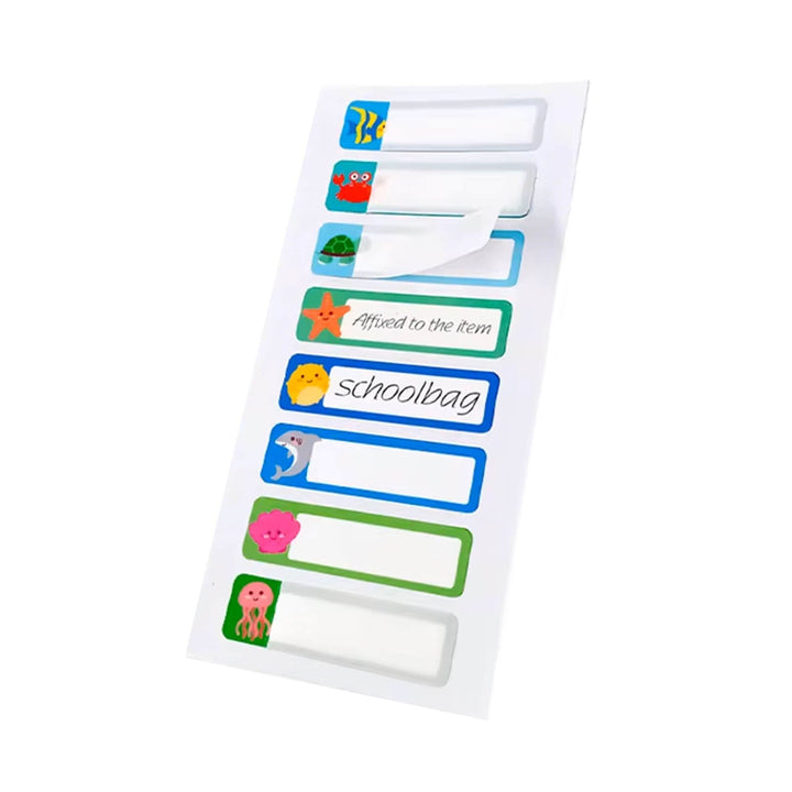 Kids Waterproof Name Tag Labels and ABC Sticker Sea Creatures