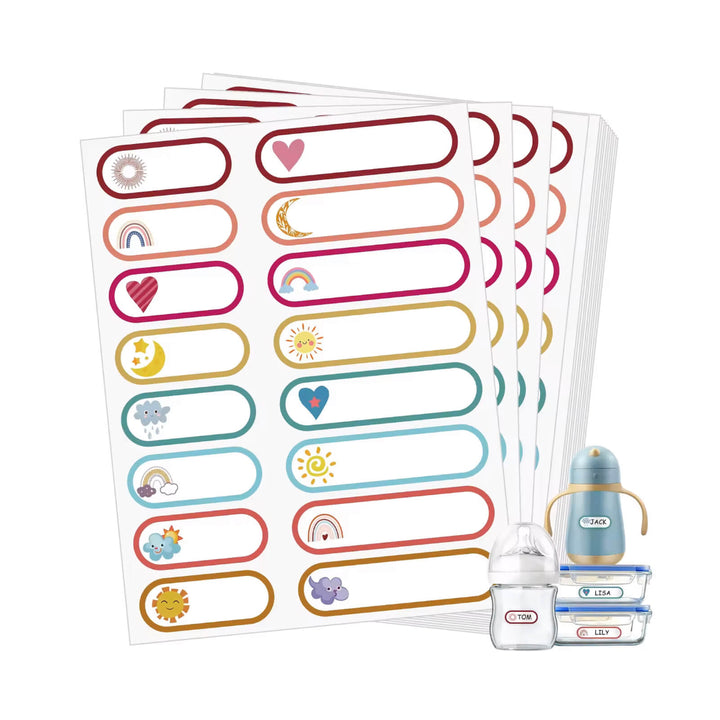 Kids Waterproof Name Tag Labels and ABC Sticker