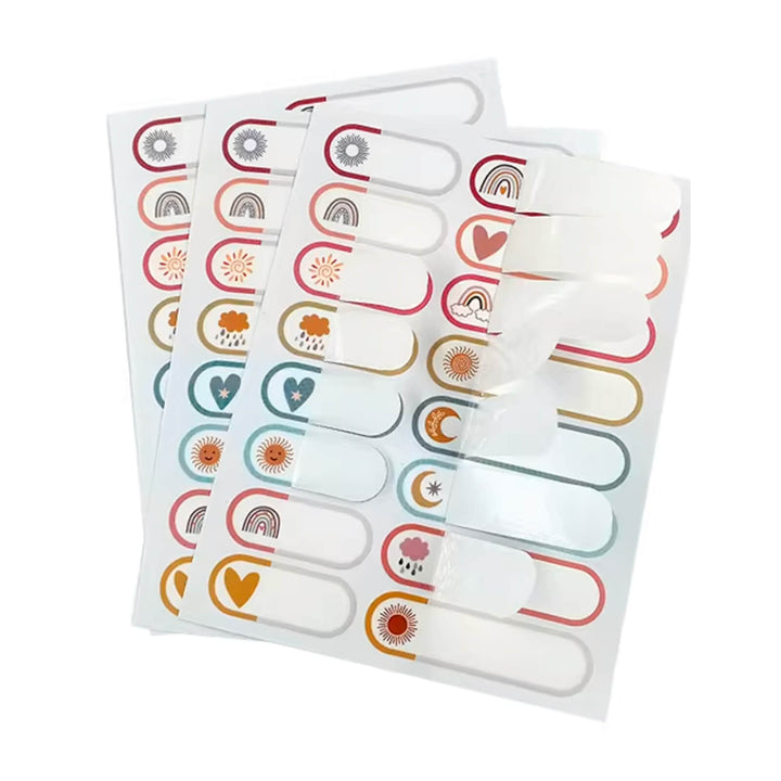 Kids Waterproof Name Tag Labels and ABC Sticker Rainbow Heart