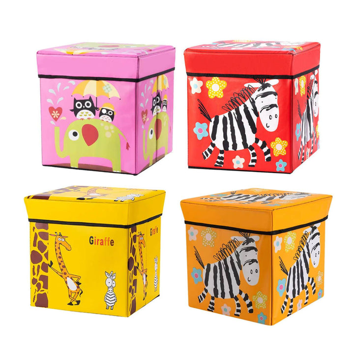 Colorful Toys Storage Box with Thick Lid - 30 x 30 cm