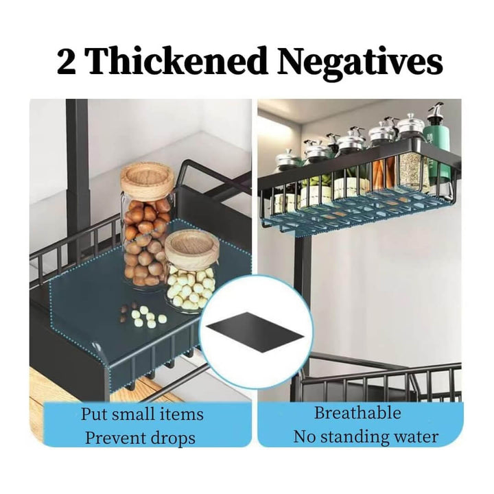 Rust-resistant L-shape organizer with removable pads