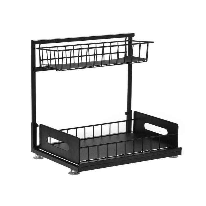 Under-cabinet rack with sliding drawer