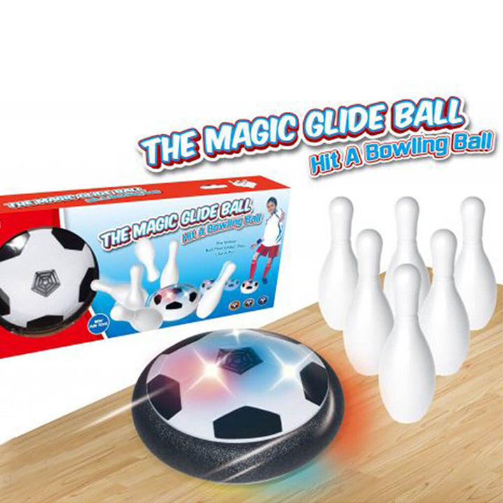 LED Magic Glide Ball with Bowling Set – Hover Soccer Fun