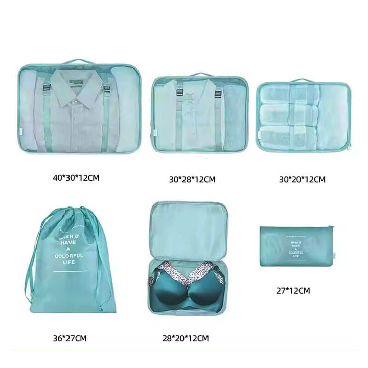 7 pieces Compression Luggage Organizers Travel Bag - 4 colors