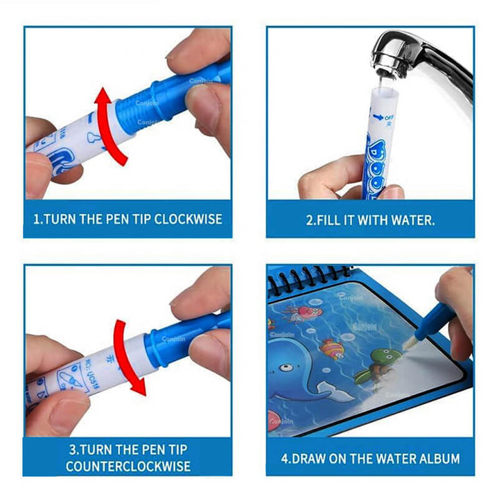 Magic Water Book – Reusable Fun for Kids (Paw patrol & Space)