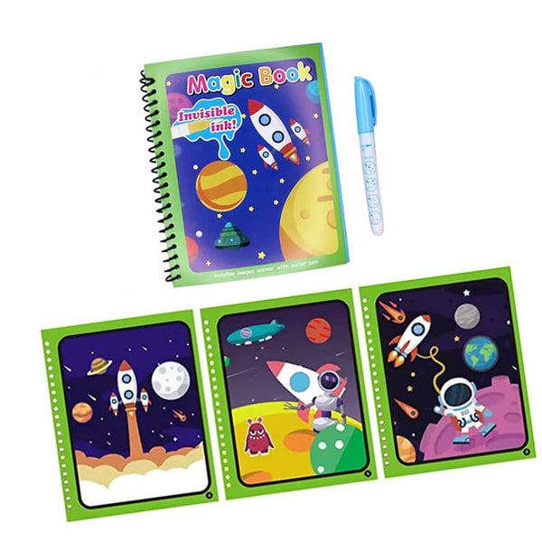 Magic Water Book – Reusable Fun for Kids (Paw patrol & Space) Space
