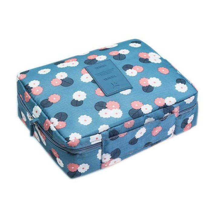 Portable Double Layer Makeup Organizer Bag