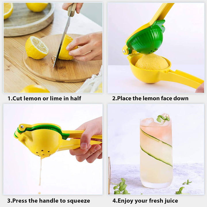 Manual Press Juicer Metal Yellow Lemon Lime Squeezer