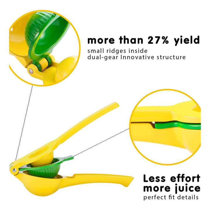 Manual Press Juicer Metal Yellow Lemon Lime Squeezer