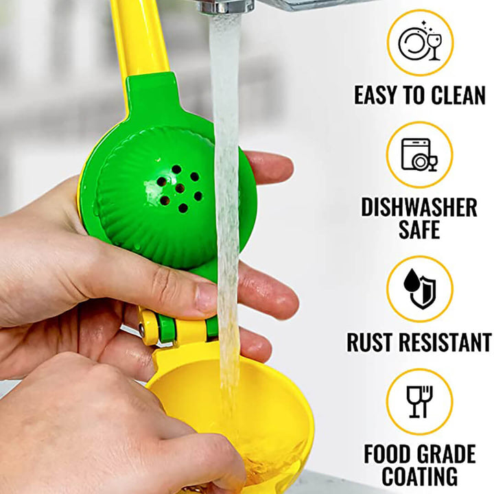 Manual Press Juicer Metal Yellow Lemon Lime Squeezer