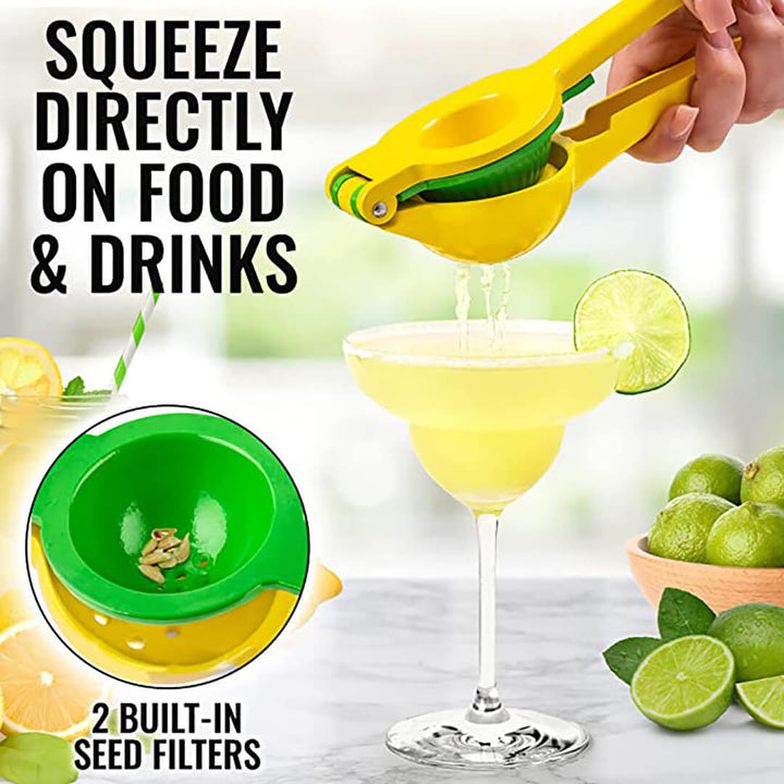 Manual Press Juicer Metal Yellow Lemon Lime Squeezer