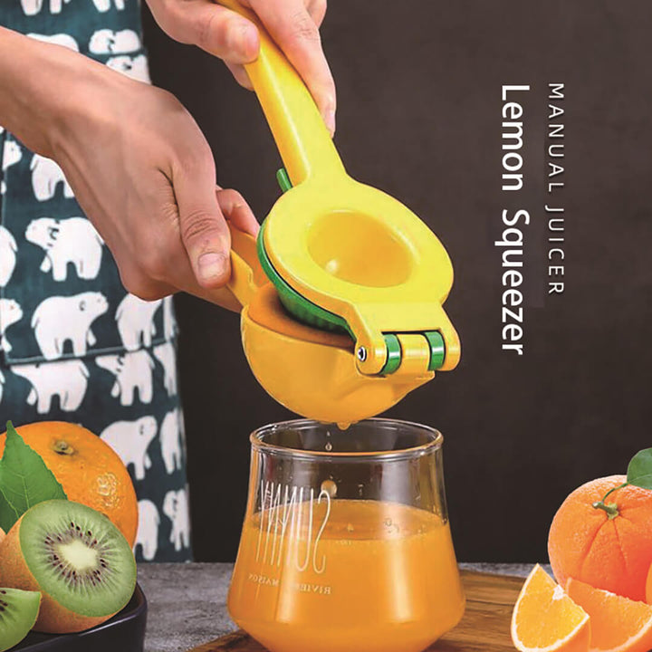 Manual Press Juicer Metal Yellow Lemon Lime Squeezer