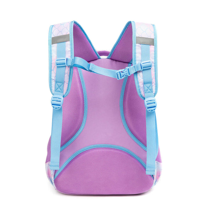 3-in-1 Pink Mermaid Pattern Backpack Set
