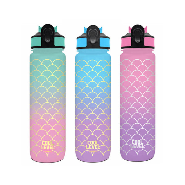 800ml Mermaid Pattern Water Bottle – Leakproof & BPA-Free