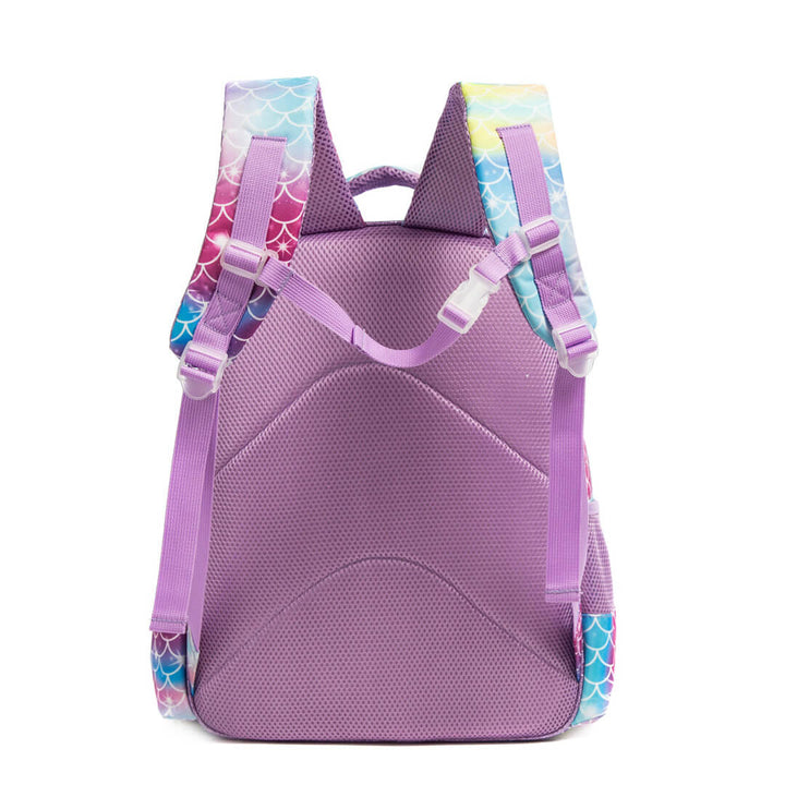 Mermaid Colorful Pop-It Backpack - 3 pieces Set