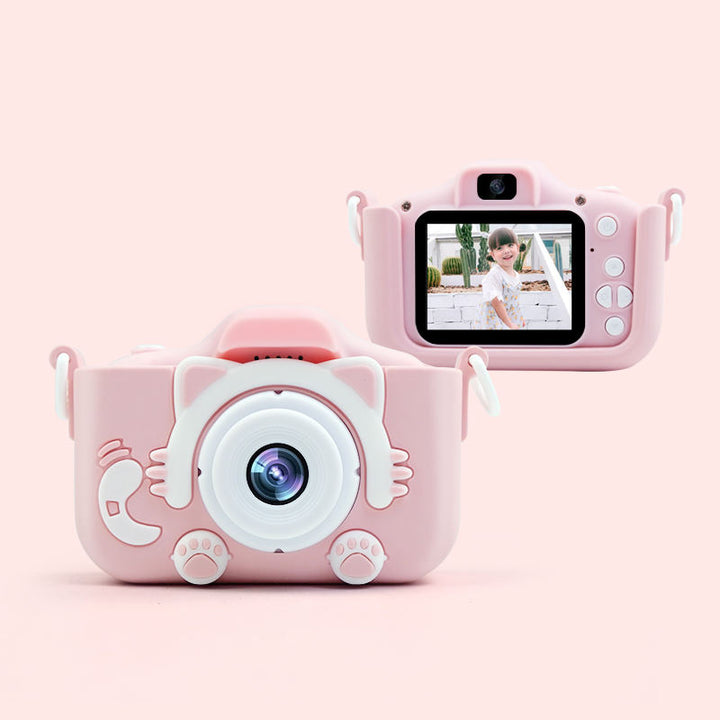 Anti-Drop Dual-Lens Cute Cat Mini Camera + 32Gb Card