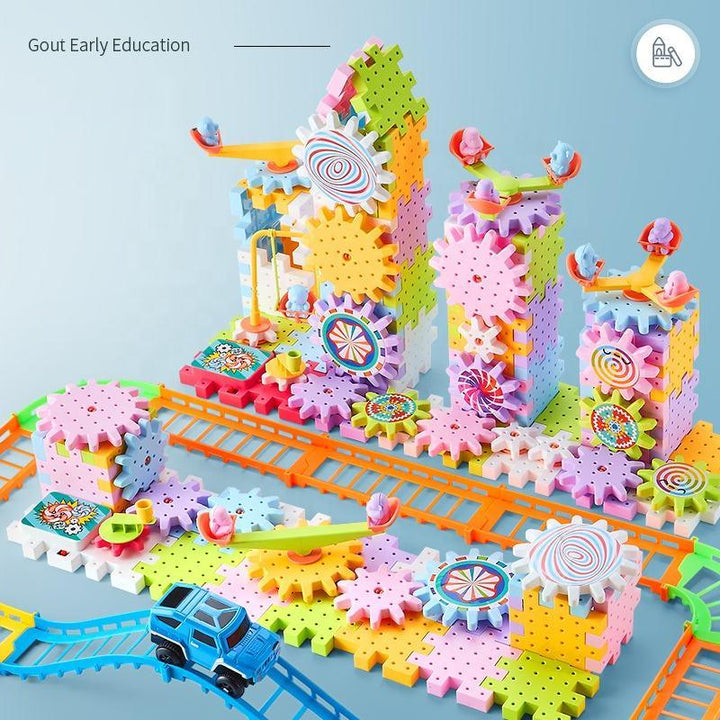 203-Piece Rotating Gear Building Blocks - Build, Create, Explore