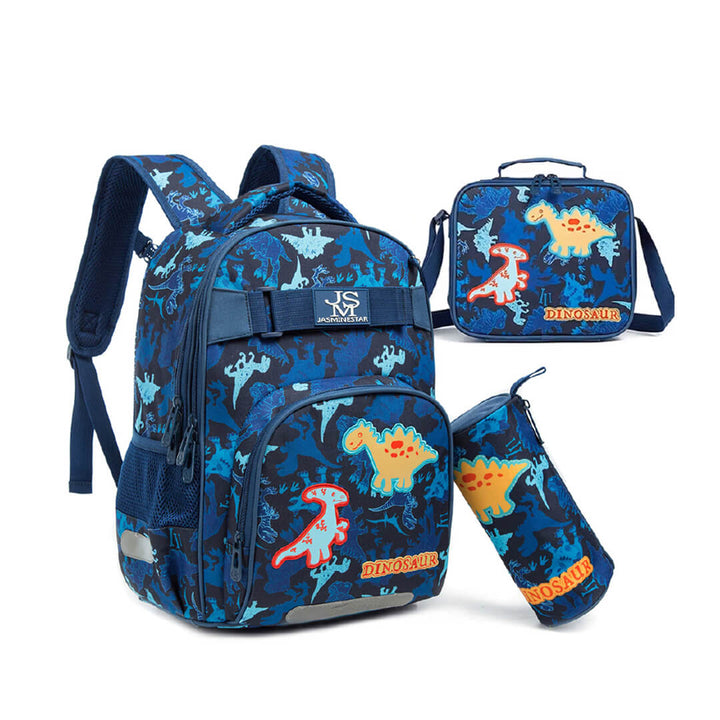 3-Piece Dinosaur Pattern Backpack Set