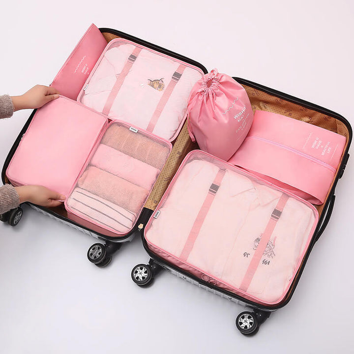 7 pieces Compression Luggage Organizers Travel Bag - 4 colors